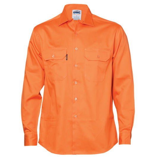 Unisex DNC Workwear Cotton Drill Work Shirt - Long Sleeve Product Code: 3202