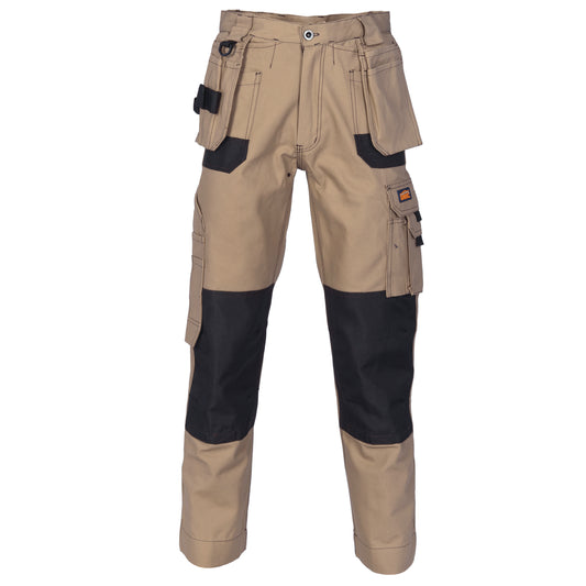 DNC Workwear Duratex Cotton Duck Weave Tradies Cargo Pants with twin holster tool pocket - knee pads not included Product Code: 3337