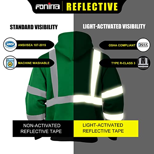 FONIRRA Men's High Visibility Safety ANSI Class 3 Lined Fleece