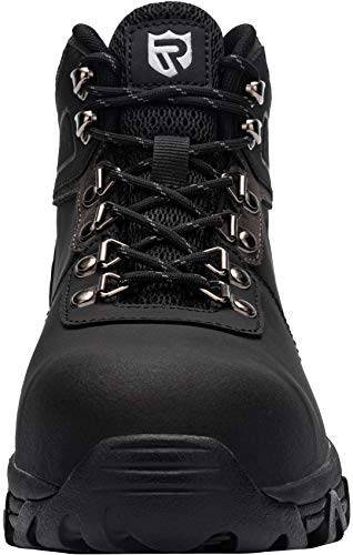 LARNMERN Steel Toe Boots for Men Outdoor Work Boots Safety Working Shoes Athletic Indestructible Industrial Construction Footwear Slip Resistant Puncture Proof Comfortable Breathable Durable Non Slip Leather Water Resistant