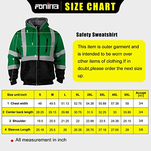 FONIRRA Men's High Visibility Safety ANSI Class 3 Lined Fleece