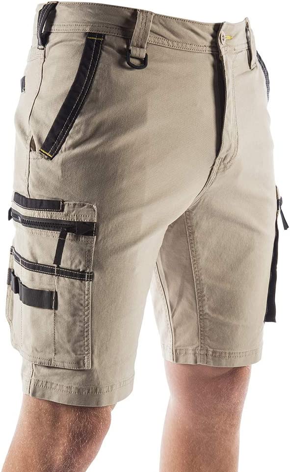 Bisley Workwear Flex & Move Cotton Stretch Functional Utility Pockets Zip Cargo Pants