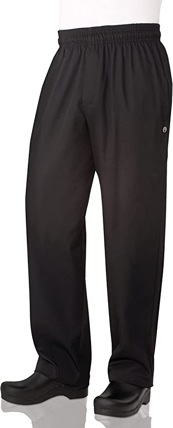 Chef Works Men and Women Essential Baggy Chef Pant with Zipper Fly