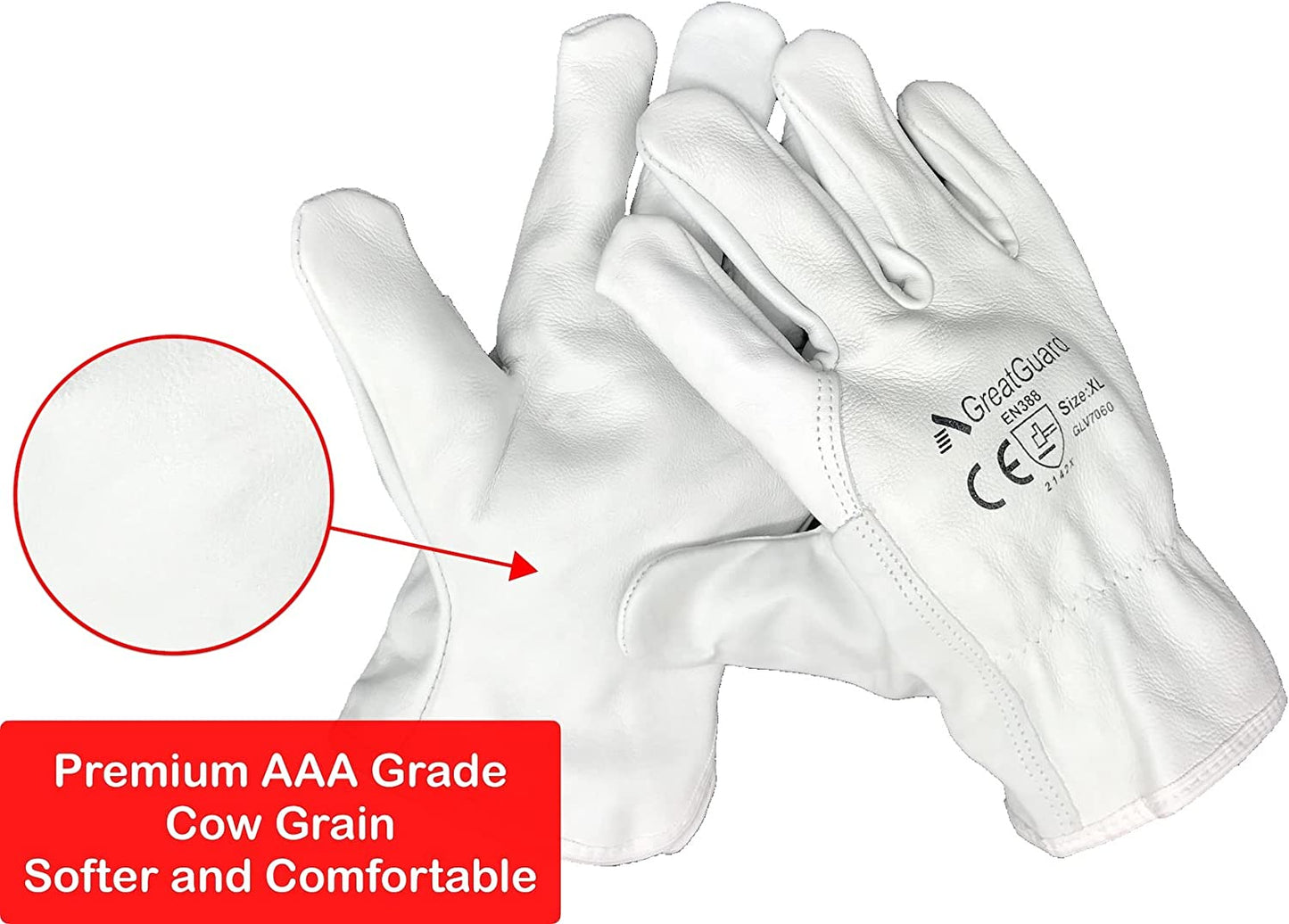 Brand: Generic Rigger Driver Work Safety Gloves Leather Certified Cowhide Grain Leather