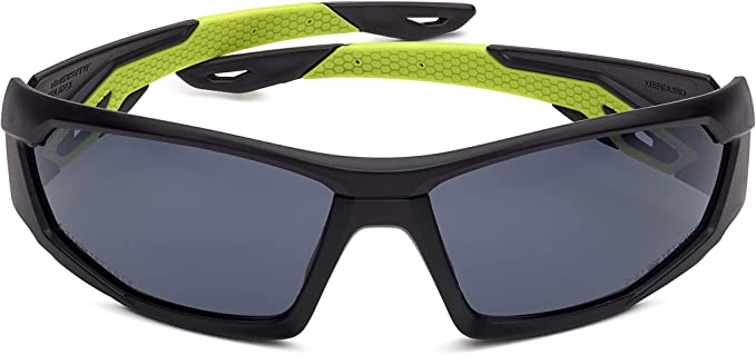 Bollé Safety MERPSF, Mercuro Safety Glasses Platinum, Black Yellow Frame, Smoke Lenses, Universal Brand: Bolle Safety