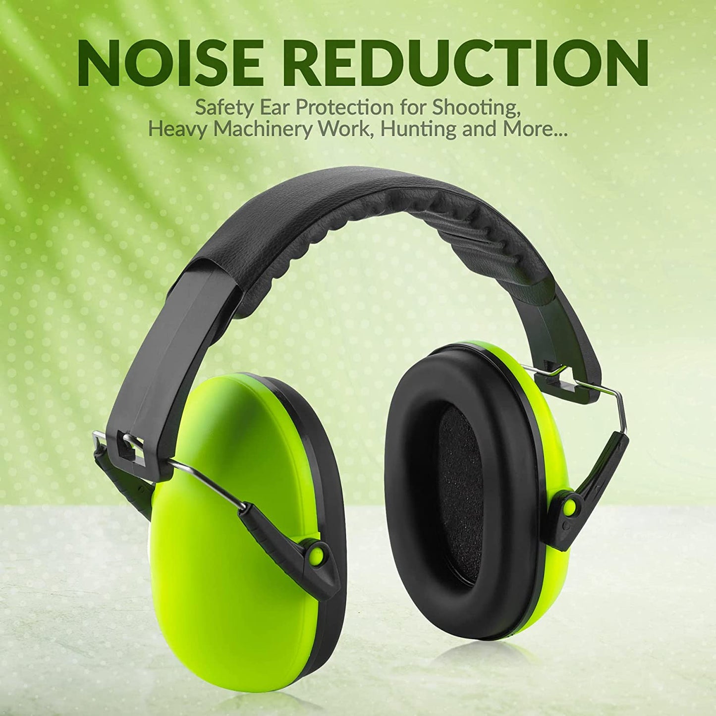 Brand: MEDca Hearing Protection Ear Muffs - Lime Green Hearing Protection and Noise Cancelling Reduction Safety Ear Muffs, Fits Children and Adults, Perfect for Shooting, Hunting, Woodworking and More by MEDca