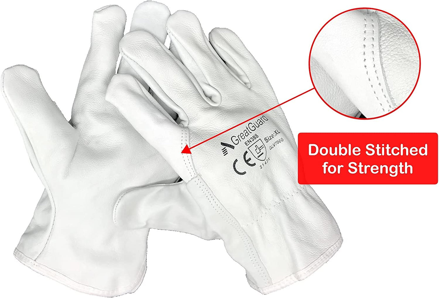 Brand: Generic Rigger Driver Work Safety Gloves Leather Certified Cowhide Grain Leather