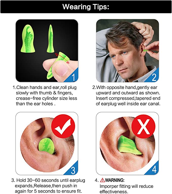 Ear Plugs AMAZKER Bell-Shaped 60 Pairs Ultra Soft Earplugs SNR-35dB Perfect for Sleeping Snoring Working Study Travel with Aluminum Carry Case No Cords Noise Reduction (AM-1006) Brand: AMAZKER