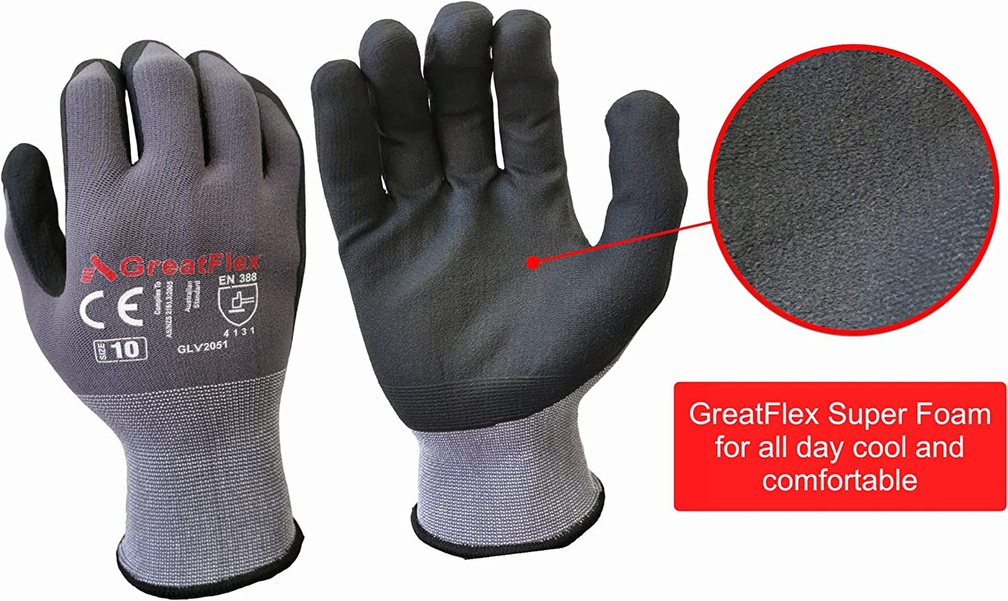 Brand: Generic 6 Pairs Maxi Flex Work Safety Gloves Ultimate Foam Nitrile Ultra Cool Breathable Low Sweating